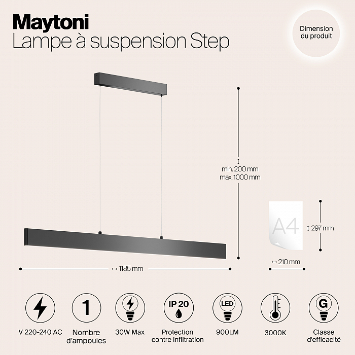Светильник Maytoni P010PL-L30B