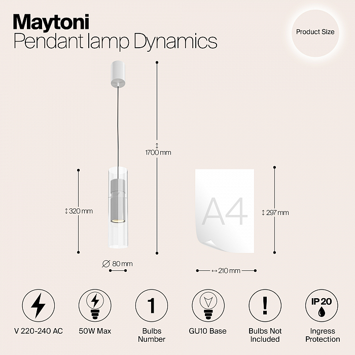 Светильник Maytoni MOD326PL-01W
